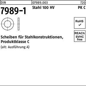 Arandelas Planas de Acero DIN 7989-1 16/17.5 X 30 X 8 mm 100HV 100 Piezas - Product Image 1
