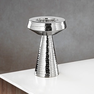 Porte-encens martelé en acier inoxydable Brûleur de table Bakhoor en métal de luxe Mabkhar - Product Image 1