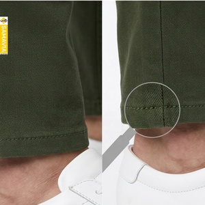 SAMAVIA Jeans de Mezclilla de Algodón para Hombre, Corte Recto, Color Verde Oliva, Cintura Alta, Corte Regular, Estilo Casual, Fabricante Mayorista OEM - Product Image 5