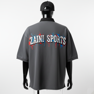 Polo para Hombre de Alta Calidad, Algodón de 230 GSM, Duradero, Sensación Suave, Diseño de Paneles Grises, Logotipo Personalizado Impreso - Product Image 2