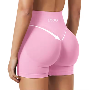 OEM Vente en gros de shorts de jogging de haute qualité, brodés sur mesure, unis, shorts de gym décontractés en coton éponge française pour femmes - Product Image 2