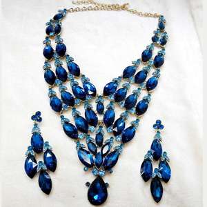 Yoona Fine Jewelry Sets-Alloy Blue AAA <b>Crystal</b> Stone <b>Necklace</b> 1108214A - Product Image 1