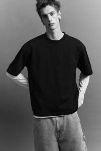 Dernière conception personnalisée hommes 100% coton surdimensionné mode goutte épaule T-Shirt nouveau 280gsm 300gsm 320gsm poids lourd solide - Product Image 5