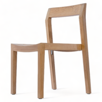 Chaises de salle à manger modernes en teck empilables, écologiques, pour intérieur/extérieur, cuisine, parc, café, restaurant, patio, jardin, école, mobilier