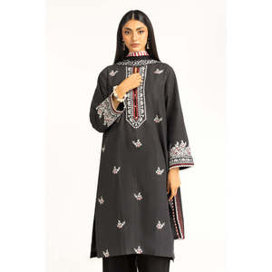 Ensemble 3 pièces IUSTKSD-953 décontracté d'été en tissu laqué imprimé avec broderies et design respirant - Product Image 3