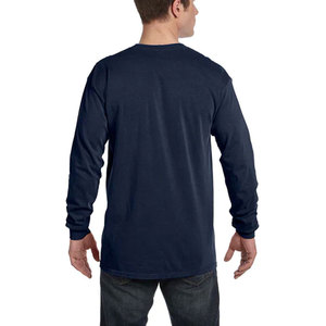 Fabricant personnalisé Hip Hop 100% coton polaire Slim Fit Hommes Femmes T-shirt à manches longues et col rond - Product Image 6