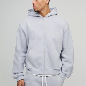 Jersey de felpa francesa de algodón pesado 100% para hombre, ropa de calle de gran tamaño con logotipo personalizado - Product Image 1