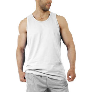 Camiseta sin mangas de entrenamiento de algodón con etiqueta privada personalizada OEM para hombre, camiseta sin mangas de secado rápido para gimnasio y fitness para hombre - Product Image 5