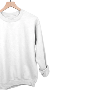 <b>White</b> Sweatshirt <b>for</b> <b>Men</b> Comfortable Casual Wear <b>Long</b> <b>Sleeve</b> Fashionable Unisex Sweatshirt Premium Soft Winter Apparel Cozy - Product Image 4