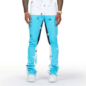 OEM Custom <b>Trendy</b> Mens <b>T</b>-<b>Shirt</b> and Stacked Flare Track Set - Perfect for Stylish and Athletic Men - Product Image 2