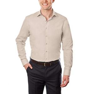 Camicia da Uomo Kenneth Cole 100% Cotone Slim Fit Marrone, Tessuto Popeline Antipiega a Righe Classico, Taglia 2XL, Casual ODM - Product Image 2