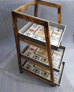 Chic 3-Tier MDF gỗ phục vụ khay với gỗ đứng để hiển thị và phục vụ - Product Image 6