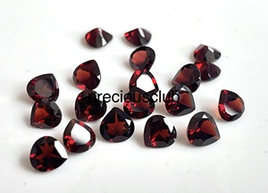 Grenat naturel taille cœur 4 mm - Grenat rouge en vrac de qualité supérieure taille cœur - Product Image 5