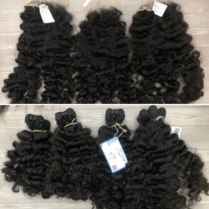 Bundles de cheveux bouclés birmans Offre Spéciale Kinky Curly Deep Curly Jerry Curly Cheveux humains vierges indiens Cheveux vietnamiens - Product Image 4