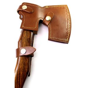 Industrial Grade Carbon Steel <b>Axe</b> High Quality Top <b>Axe</b> Head with Wood <b>Handle</b> and Leather Sheath for Camping - Product Image 2