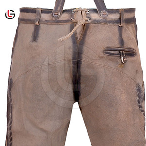 GLOBAL LEATHER Nuevo Diseño Elegante Pantalones Cortos Bávaros de Cuero Genuino de Vaca para Hombre, Hechos a Medida, Calidad Premium, Cierre de Botones, Ajuste Rápido - Product Image 6