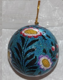 Traditional Christmas Ornaments Beautifully Crafted Paper Mache Baubles - Product Image 2