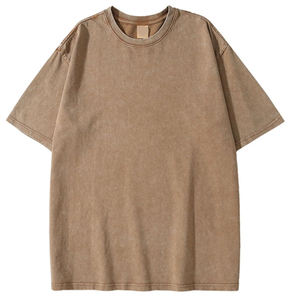 Camiseta en blanco Vintage Mineral para hombre con logotipo personalizado, camisetas de peso pesado Shaka de Color Retro, camiseta de lavado ácido para hombre - Product Image 1