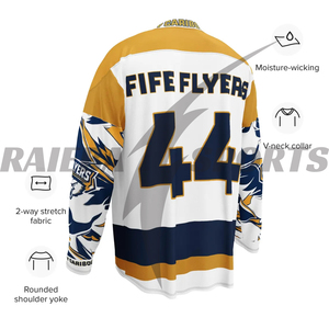 Premium Quality Factory Wholesale Custom Breathable 100% Polyester Moisture-Wicking Ice Hockey Uniforms Set Customized Design - Product Image 6