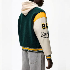 Chaqueta Varsity de Invierno Personalizada para Hombre, Transpirable, Ecológica, de Secado Rápido, Estilo Urbano, con Logotipo de Béisbol, de Lona, Poliéster/Algodón - Product Image 4