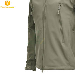 Chaqueta Softshell táctica ligera resistente al agua para hombre, forro polar, cierre de cremallera transpirable para invierno, senderismo al aire libre - Product Image 5