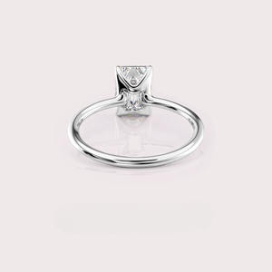 IGI Certified <b>Emerald</b> Cut Lab Grown Diamond Solitaire Engagement / Wedding <b>Ring</b> in Solid 925 Sterling <b>Silver</b> - Product Image 4