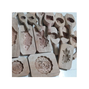 Mi automne Festival sculpté en bois Mooncake moule presse fleur lune gâteau moule 3D Mooncake moule - Product Image 5