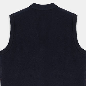 Pull pour homme personnalisable Pull sans manches à boutons sur le devant Gris marine Motif solide Respirant Anti-rides Tenue d'hiver Coton - Product Image 5