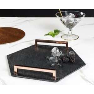 Plateau de service en résine avec charme vintage délicat et construction durable Parfait pour servir des boissons apéritifs Desserts - Product Image 6