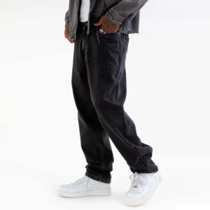 กางเกงผ้ายีนส์ขายาวแบบลำลองทรงแบ็กกี้ขาตรงเอวสไตล์สตรีทแวร์ผ้าฝ้าย100% ฤดูใบไม้ร่วงและฤดูร้อน - Product Image 2