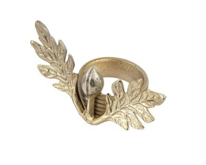 Rond de serviette feuilles d'or best-seller et belle pièce maîtresse anneau de serviette de table boucle mariage noël - Product Image 1