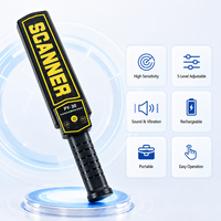 Detector de Metales Portátil con Sensibilidad Ajustable, Alarma de Sonido y Vibración para Control de Seguridad Pública
