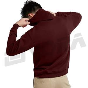 Sweat à capuche en molleton marron pour hommes 2025 Logo personnalisé chaud et doux idéal pour l'hiver tenue décontractée Street Style Retail - Product Image 3