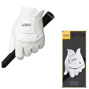 Gants de Golf indonésie 100% AAA Cabretta en cuir Logo personnalisé OEM doux couleur hommes gauchers gants de Golf en cuir - Product Image 2