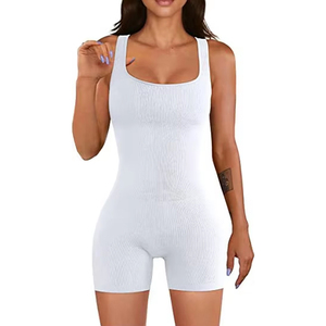 Ensemble de Body personnalisé une pièce col carré solide marque Prix de gros pour femmes Body d'entraînement - Product Image 6