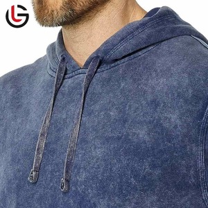 Sudadera con capucha de lavado ácido OEM de mejor diseño para hombres básicos algodón mezclado transpirable antiarrugas anti pilling Sudadera con capucha de lavado ácido para hombres - Product Image 4