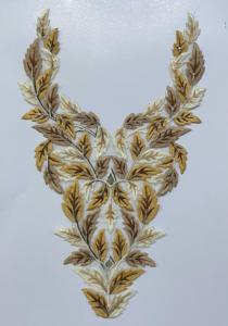 Dainty คอปกปักด้วยเลื่อมเน้นสำหรับชุดเจ้าสาวอินเดีย kurti Saree ตัดเย็บสุทธิผ้า - Product Image 5