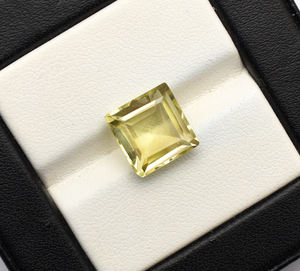 Quartz citron 100% naturel, taille carrée unique 4,70 carats, 10x6 mm / Pierre précieuse en quartz citron du Brésil pour la fabrication de bijoux - Product Image 3