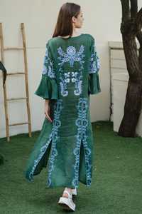 Vestido de manga larga bordado para mujer, elegante vestido largo, vestido informal para mujer, Colección OEM al por mayor, señoras ucranianas - Product Image 4