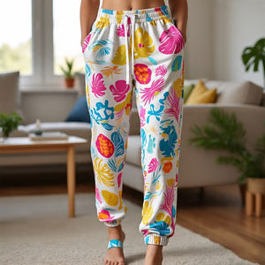 Pantalones de chándal con sublimación de letras para mujer, informales, de cintura alta, deportivos, ligeros, ajustados, para correr, para mujer - Product Image 1