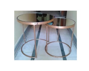 Mesa auxiliar de Metal de estilo moderno contemporáneo de forma nórdica, mesa de centro moderna superior de elevación de hierro de madera de alta calidad para sala de estar - Product Image 6