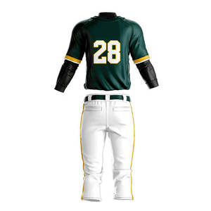 Nuevos hombres último diseño logotipo personalizado uniforme de béisbol liso para hombres de alta calidad tamaños personalizados hombres uniformes de béisbol - Product Image 3