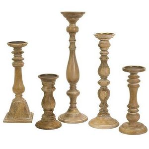 Juego de 3 portavelas para decoración de boda, soporte de vela de lujo de gama alta, Material de madera - Product Image 5