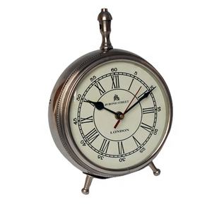 Reloj de mesa náutico Chapado en plata, artesanía moderna de Metal, regalo para el hogar, logotipo exclusivo, reloj de mesa de cobre y hierro indio fabricado - Product Image 5