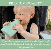 Pochettes pour aliments pour bébés en silicone réutilisables et non toxiques, stockage d'aliments pour bébés rechargeable, pochettes à presser pour les tout-petits