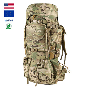 Zaino Tattico Personalizzato <span class=keywords><strong>75L</strong></span> con Telaio Interno Sistema di Idratazione MOLLE Borsa Mimetica Grande Capacità per Escursionismo e Campeggio - Product Image 1