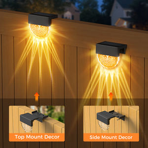 Наружные солнечные светодиодные садовые огни IP65 водонепроницаемые заборные огни для террасы патио садовые украшения - Product Image 3