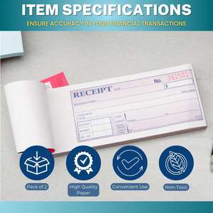 Recibos Personalizados para Dinero y Alquiler, 2-3/4 X 7-3/16 Pulgadas, Formato <span class=keywords><strong>de</strong></span> 3 Partes sin Carbón, Blanco/Canario/Rosa, 50 Juegos por Libro, 3 Paquetes <span class=keywords><strong>de</strong></span> Libros NCR - Product Image 5