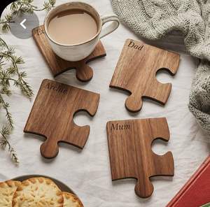 Sous-verres en bois de qualité supérieure, faits à la main, vaisselle durable - Product Image 3