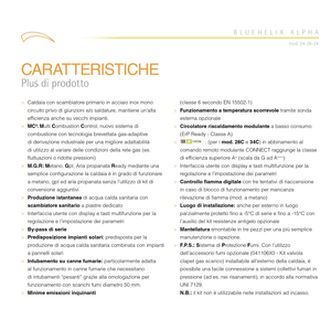 Chaudière à gaz à condensation Ferroli Bluehelix Alpha 24C ErP 25 kW pour méthane ou GPL Catégorie de produit Chauffe-eau au gaz - Product Image 3